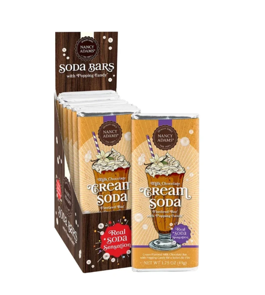 Nancy Adams Milk Chocolate Cream Soda Bar 1.75oz 12ct